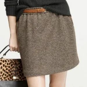 J crew herringbone wool skirt deals